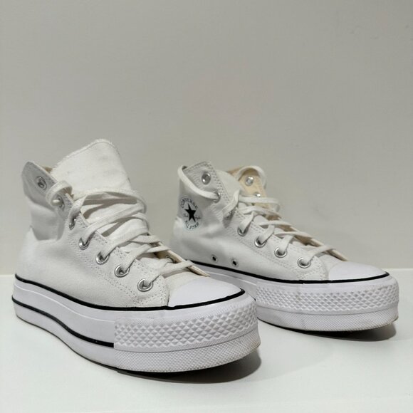Converse Chuck Taylor All Star Platform High Top White Size 7 - Picture 1 of 9